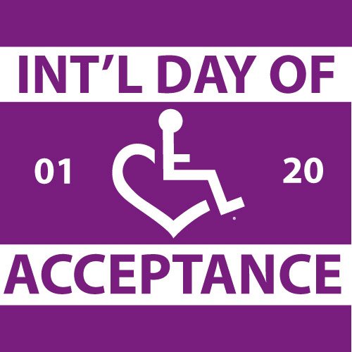 International day of acceptance graphic - purple